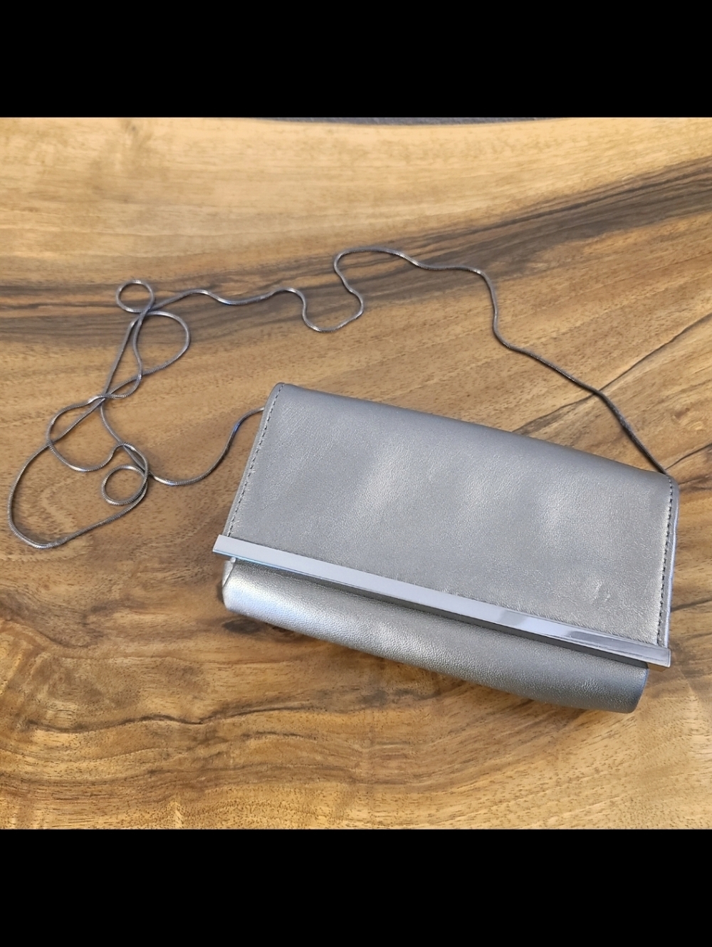 Lauren Merkin Leather Metallic Crossbody Bag